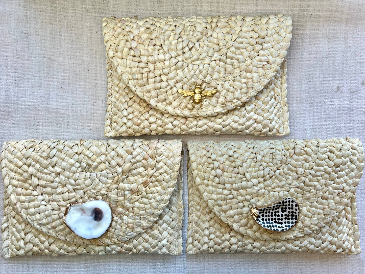 Handbag-Straw Clutch & Crossbody
