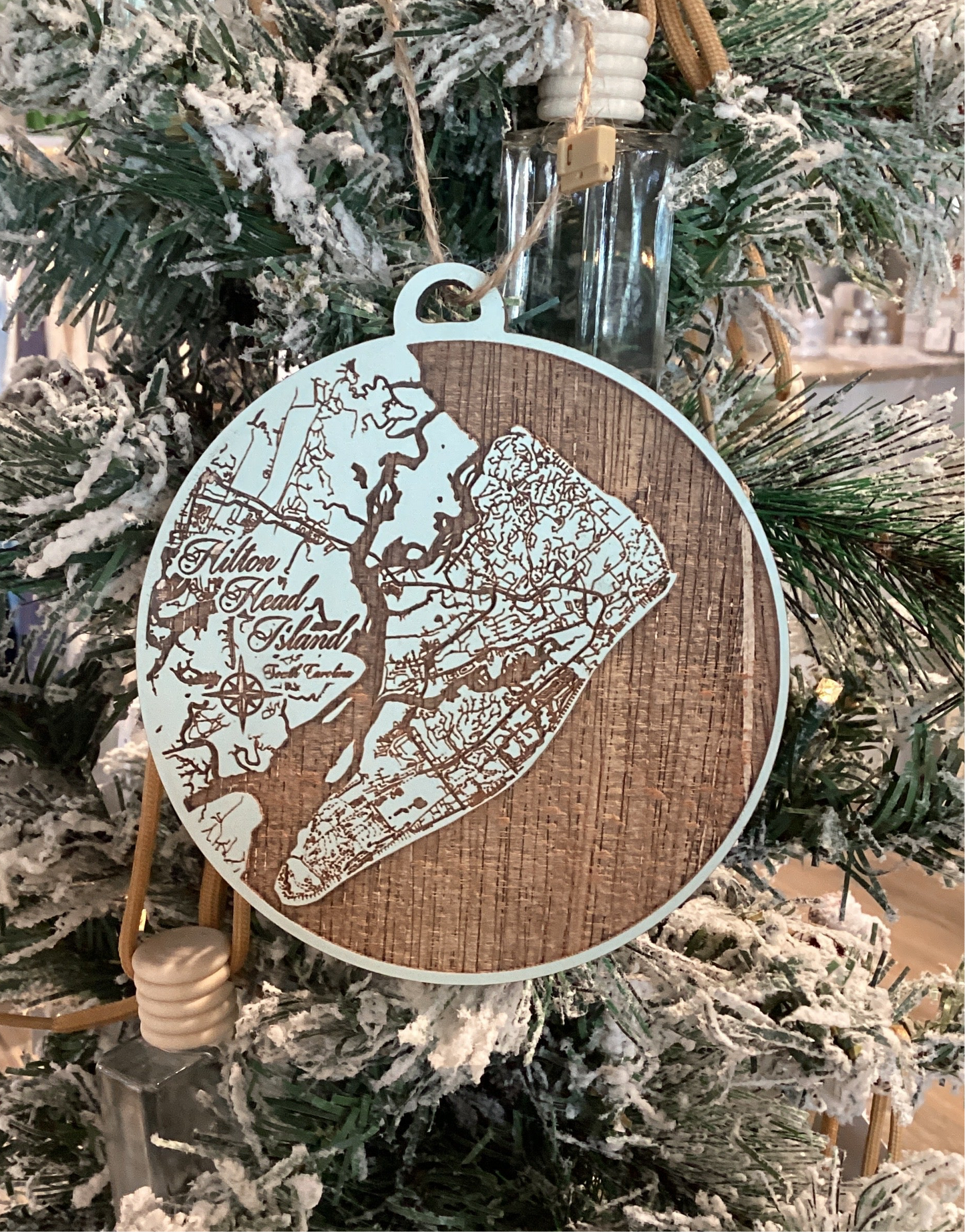 Hilton Head Island Map Ornament