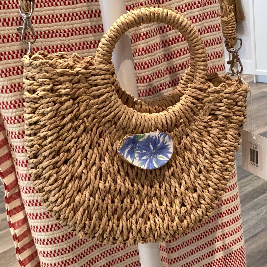 Handbag-Straw Clutch & Crossbody