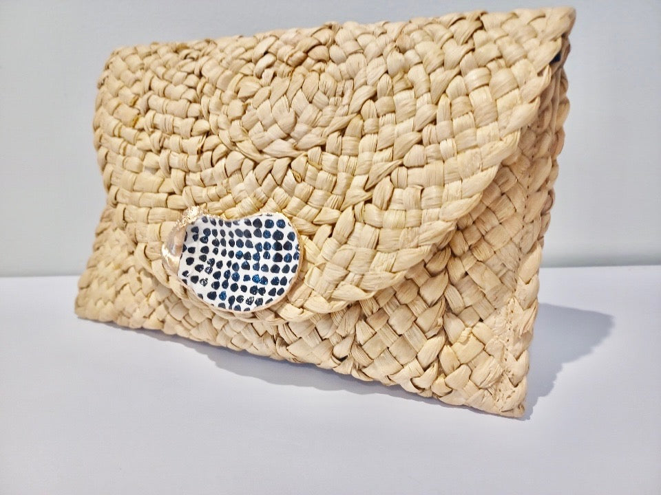 Handbag-Straw Clutch & Crossbody