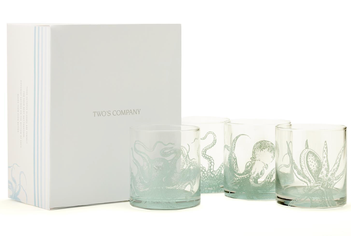 Ocean Water Double Old-Fashioned Glasses in Gift Box
