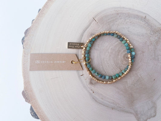 Gemstone Wrap Bracelet or Necklace