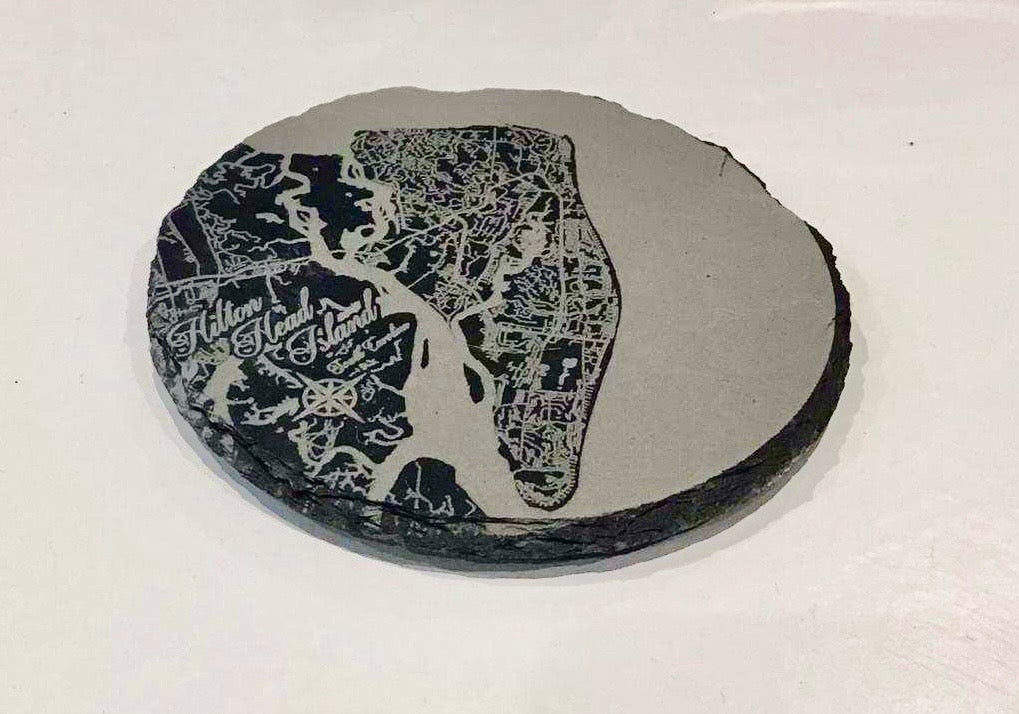Fire & Pine Custom Map Coasters