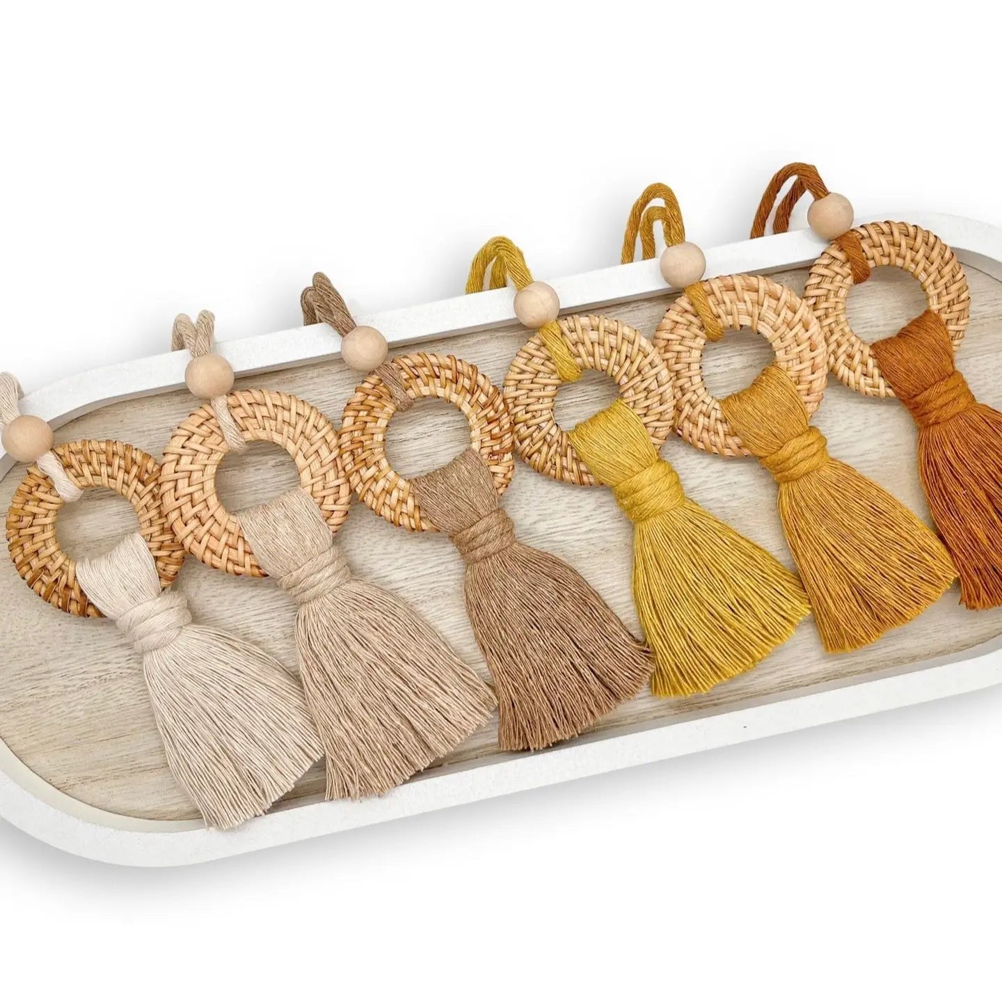 Macrame Rattan Diffuser Car Charm for Essential Oils
