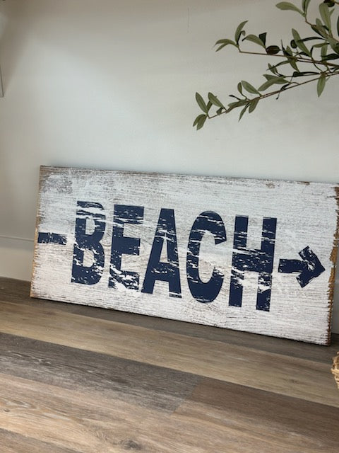 BEACH Weathered Sign – Sea Love Hilton Head