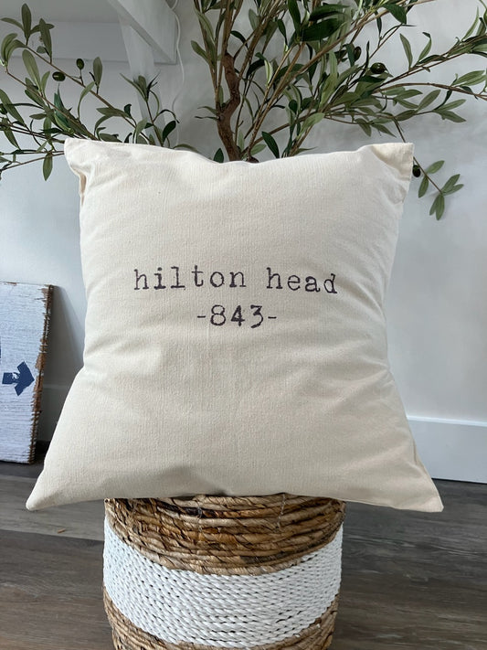 HILTON HEAD 843 Canvas Pillow