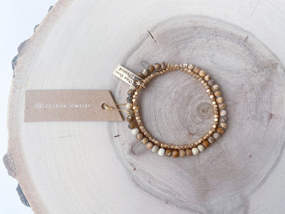 Gemstone Wrap Bracelet or Necklace