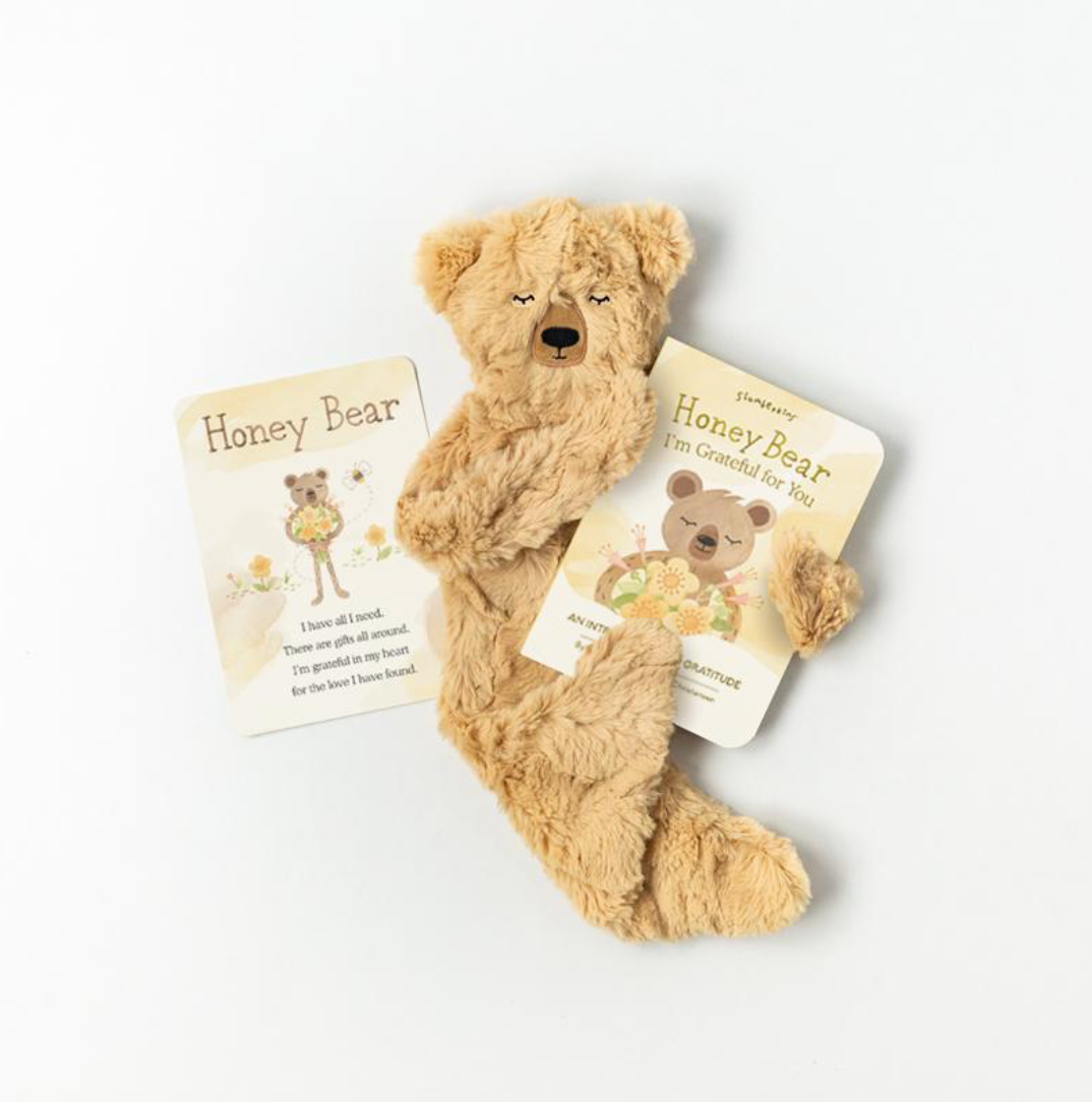 Honey Bear Snuggler + Intro Book - Gratitude SlumberKins