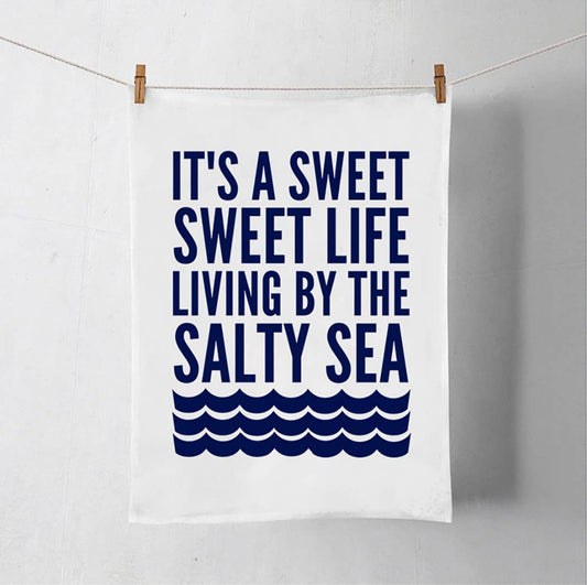 Flour Sack Towel - Sweet Life Salty Sea