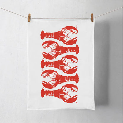 Flour Sack Towel - Lobster Stripe